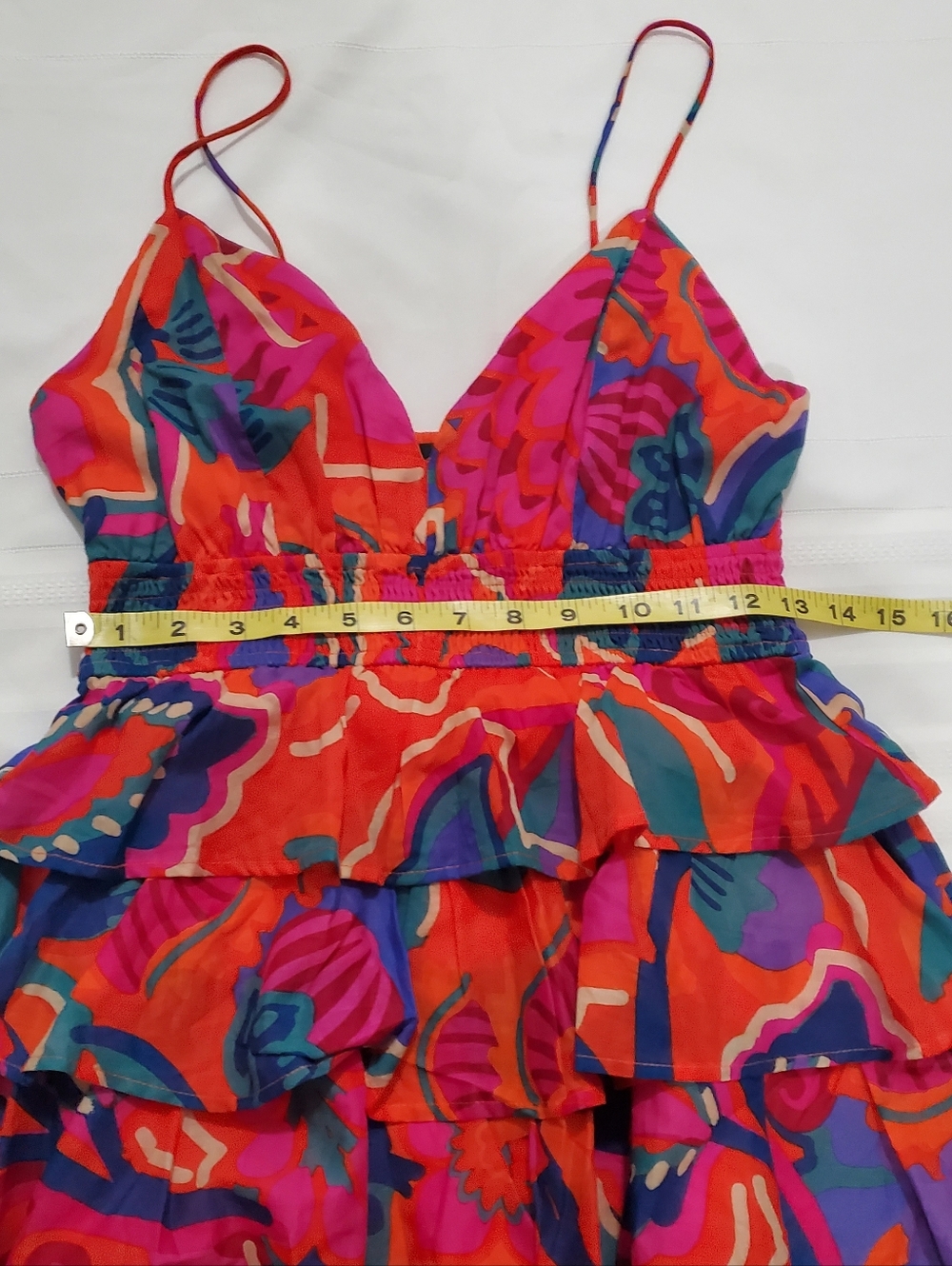 SUGARLIPS  Kahlia Tropics Mavey Ruffle Mini Dress - Picture 7 of 10